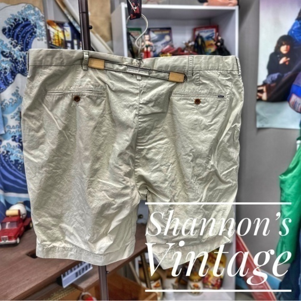 Polo Ralph Lauren sz 42 imported fabric flat front shorts A3